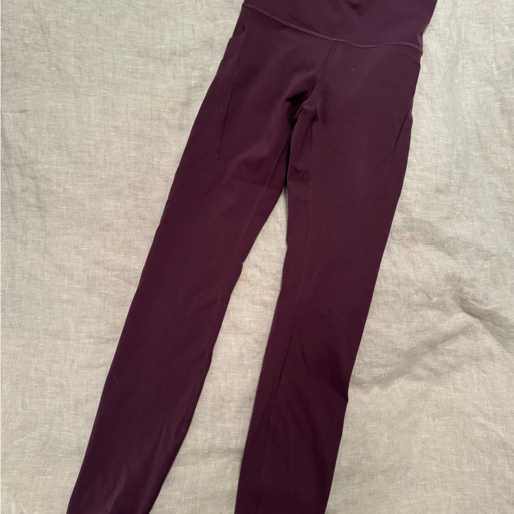 Lululemon leggings - High-Waisted, dark purple size 4 w/ side pockets
